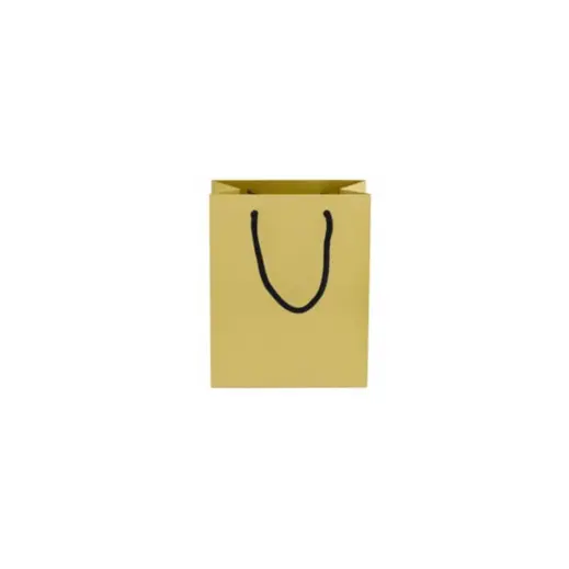 230gsm Matte Gift Bag - 14cm Gold Front